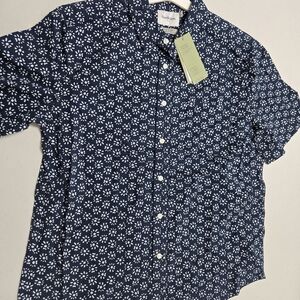 Men's Navy Blue Patterned Shirt